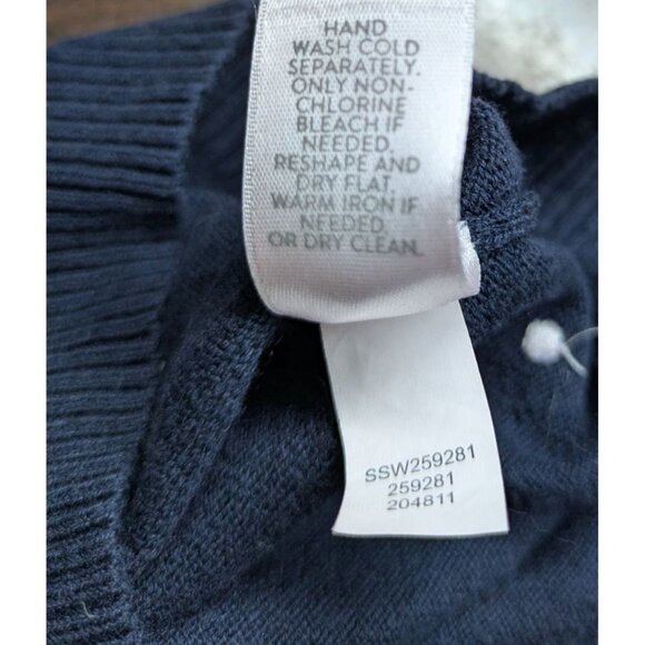 J. Jill Women's Navy Blue Sweater with White Polka Dots Size M - Picture 7 of 10